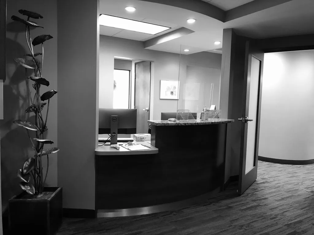 Front desk of {PRACTICE_NAME}